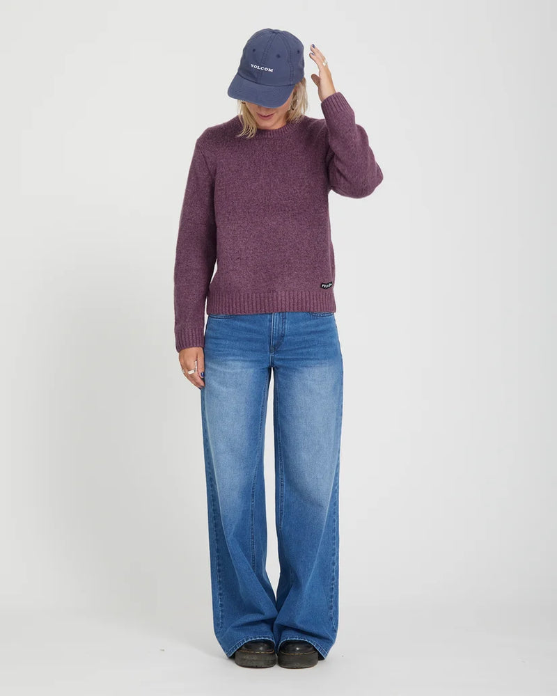 Load image into Gallery viewer, Volcom Women's Wedmonder Sweater Orchid B0732607-ORD
