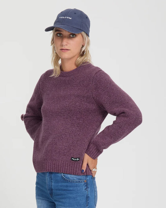 Volcom Women's Wedmonder Sweater Orchid B0732607-ORD