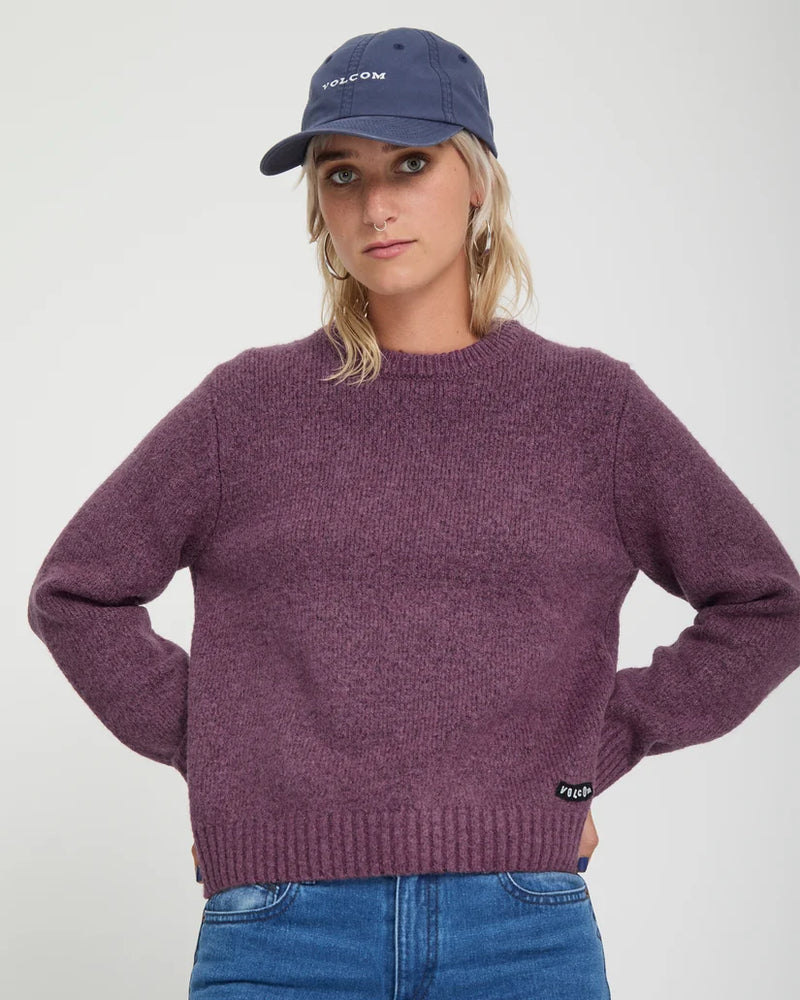 Load image into Gallery viewer, Volcom Women's Wedmonder Sweater Orchid B0732607-ORD
