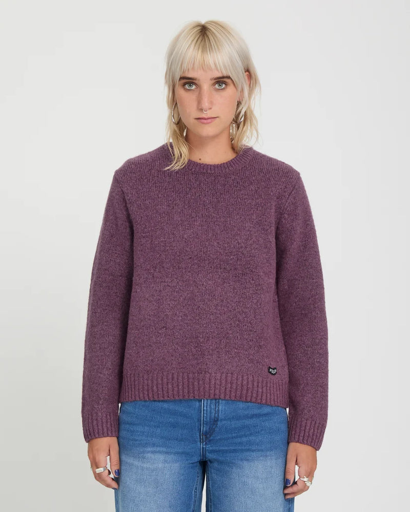 Load image into Gallery viewer, Volcom Women's Wedmonder Sweater Orchid B0732607-ORD
