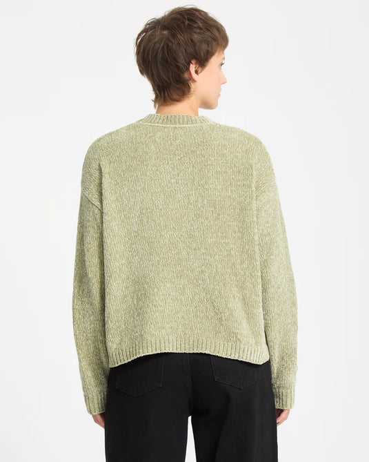 Volcom Womens' Bubble Tease Sweater Green Tea B0742300_GRT