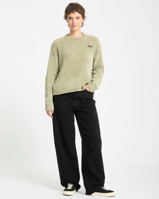Volcom Womens' Bubble Tease Sweater Green Tea B0742300_GRT