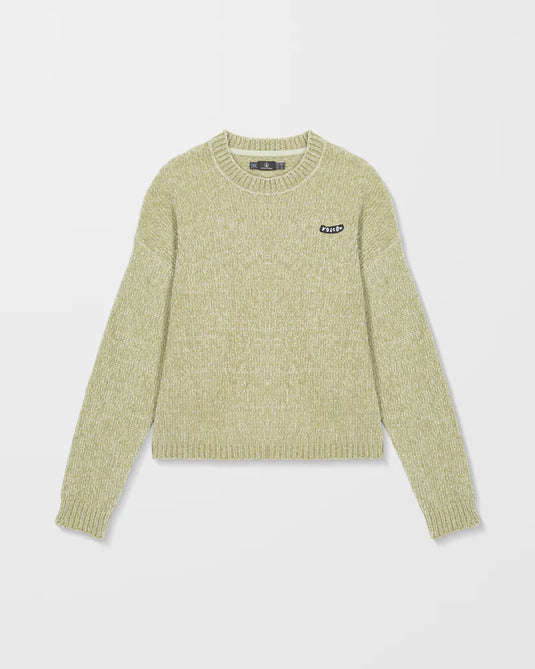 Volcom Womens' Bubble Tease Sweater Green Tea B0742300_GRT