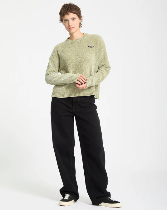 Volcom Womens' Bubble Tease Sweater Green Tea B0742300_GRT