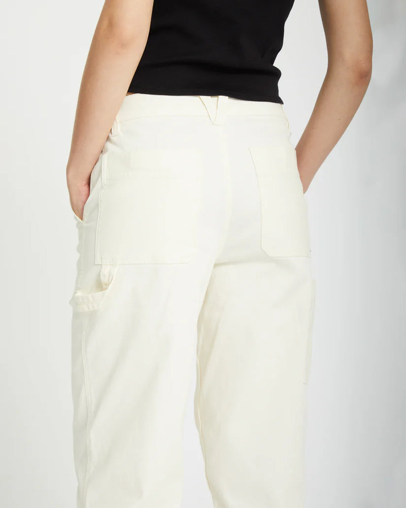 Load image into Gallery viewer, Volcom Women&#39;s Stone Kraft Pants Star White B1112401_SWH
