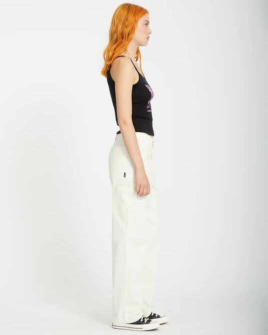 Volcom Women's Stone Kraft Pants Star White B1112401_SWH