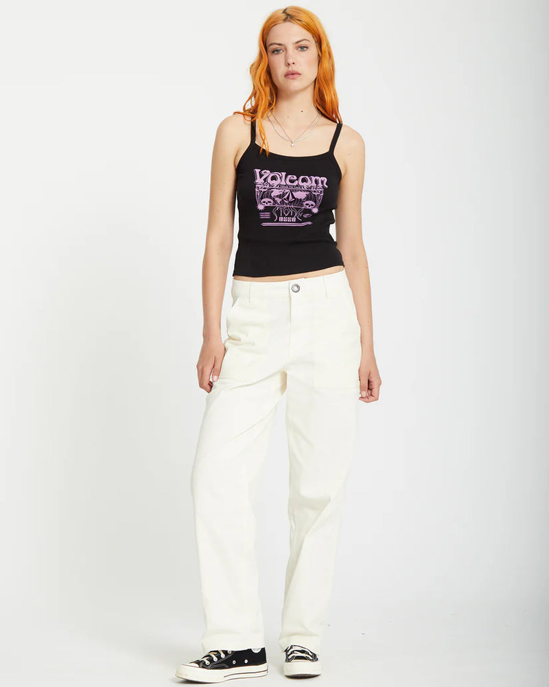 Load image into Gallery viewer, Volcom Women&#39;s Stone Kraft Pants Star White B1112401_SWH
