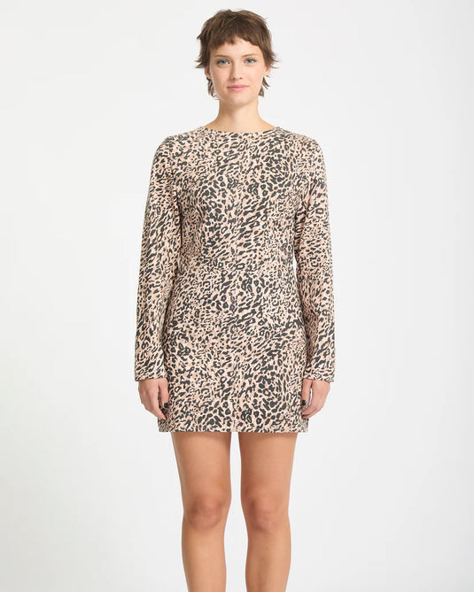 Volcom Women's Wylding Out Dress Animal Print B1332512-ANM