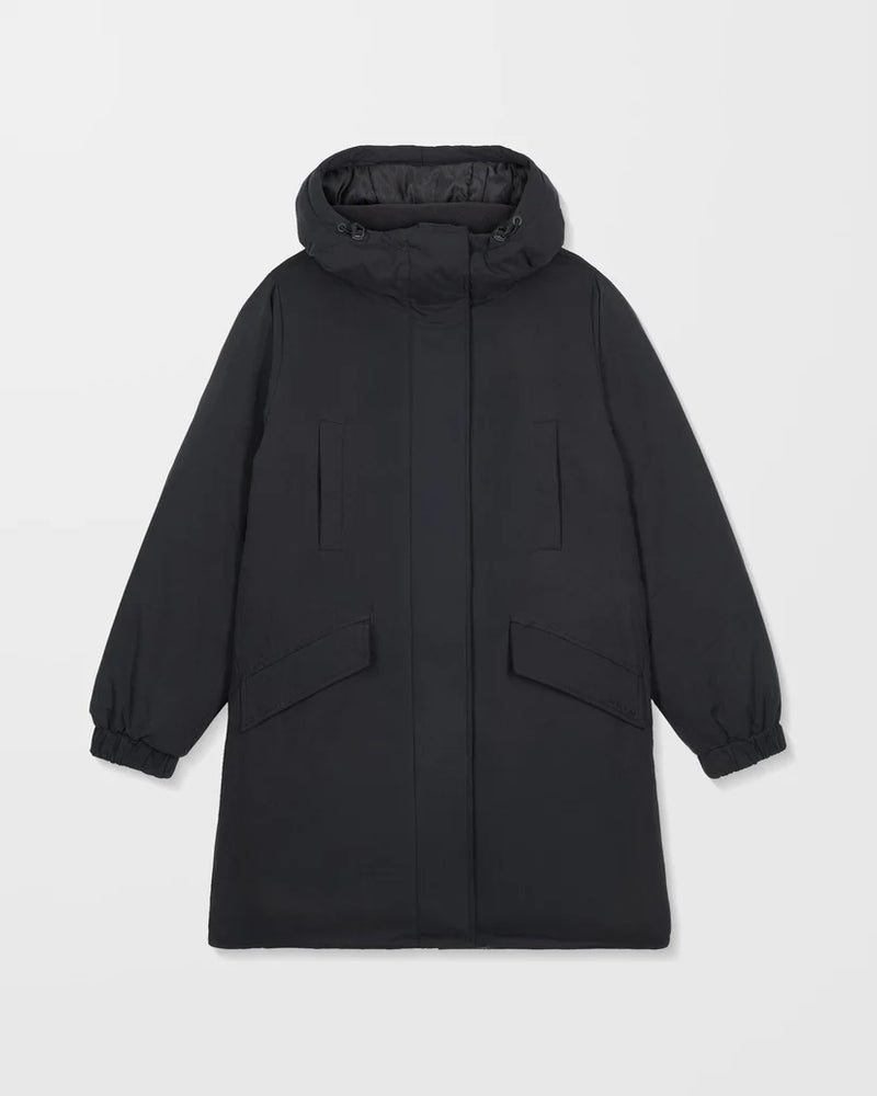 Load image into Gallery viewer, Volcom Women&#39;s Sleepi Puff Up Parka Jacket Black B1732502_ACI
