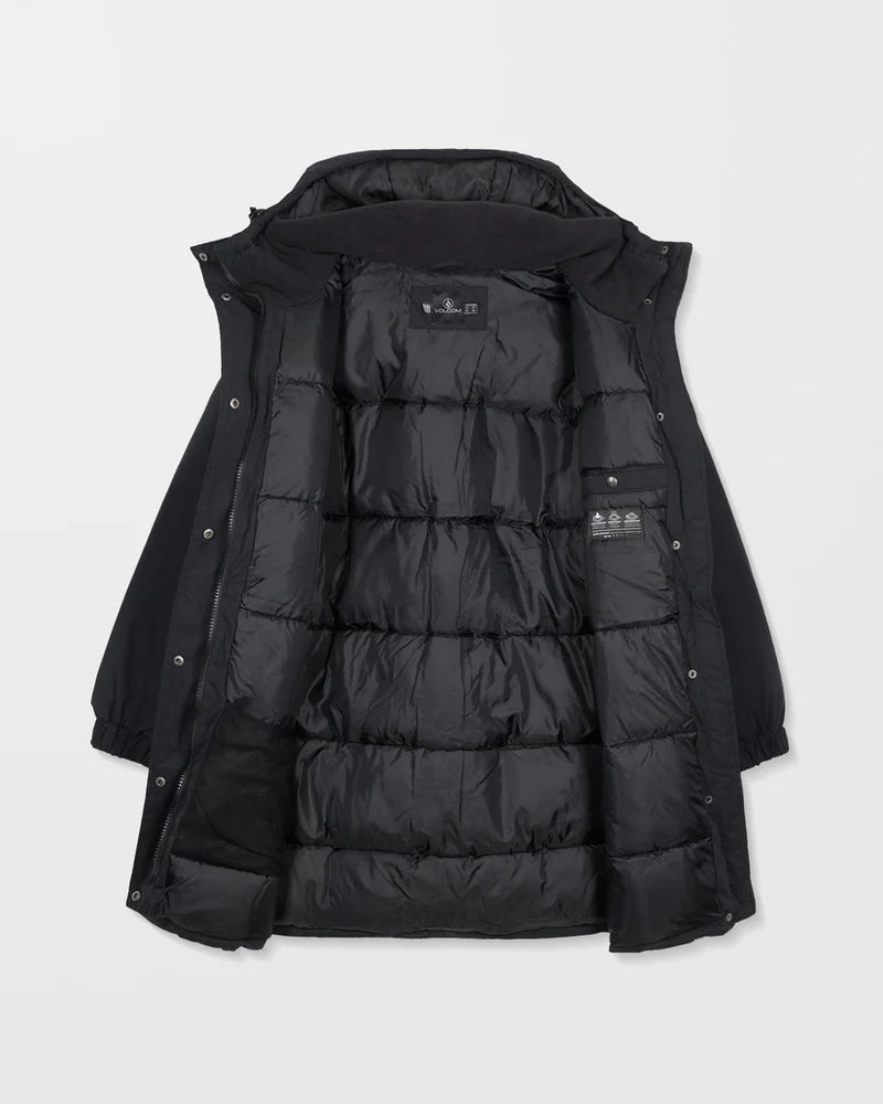 Load image into Gallery viewer, Volcom Women&#39;s Sleepi Puff Up Parka Jacket Black B1732502_ACI
