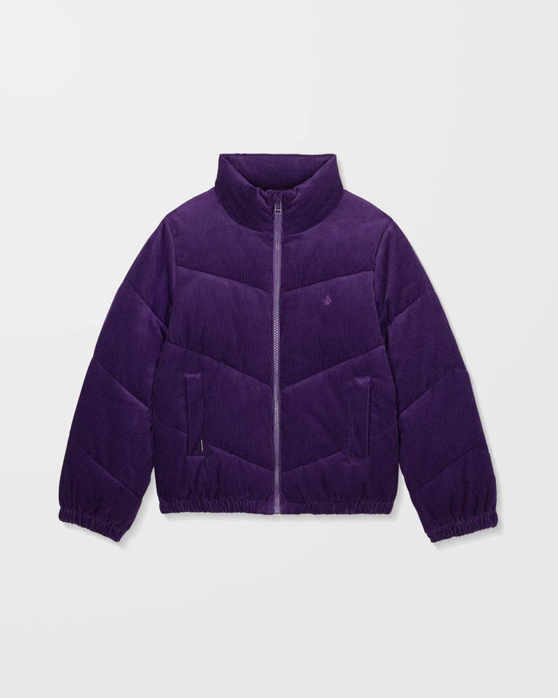 Load image into Gallery viewer, Volcom Women&#39;s Cord N Stone Puff Jacket Acai B1732502_ACI
