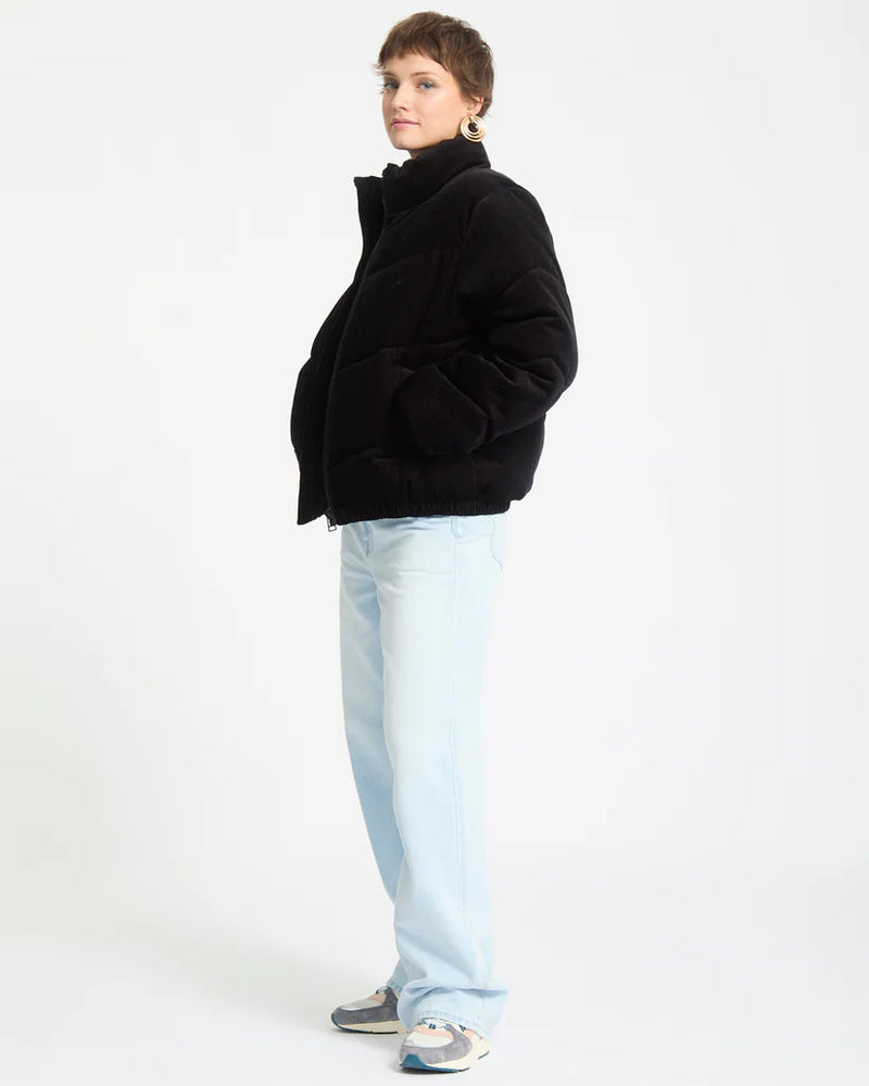 Load image into Gallery viewer, Volcom Women&#39;s Cord N Stone Puff Jacket Black B1732502_BLK
