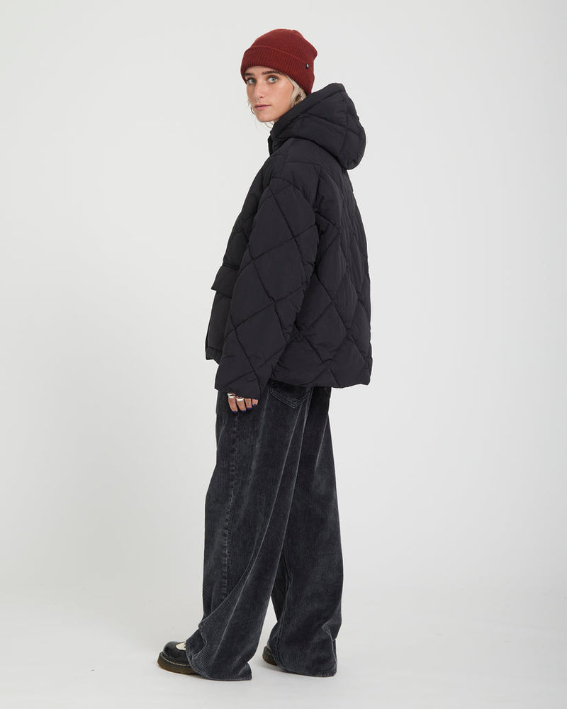 Load image into Gallery viewer, Volcom Women's Out Of Boxy Puff Jacket Black B1732603-BLK
