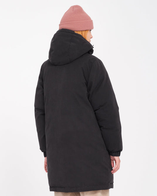 Volcom Women's Sleepi Puff Up Parka Black B1732604-BLK