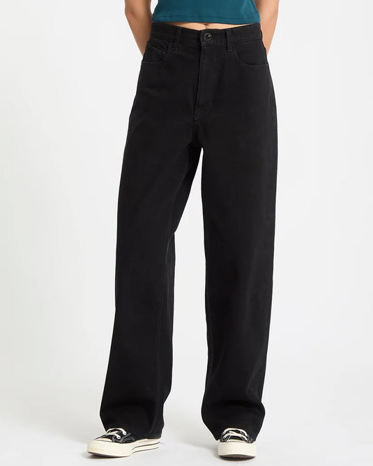 Volcom Women's Weellow II Jeans Black B1912610-BLK
