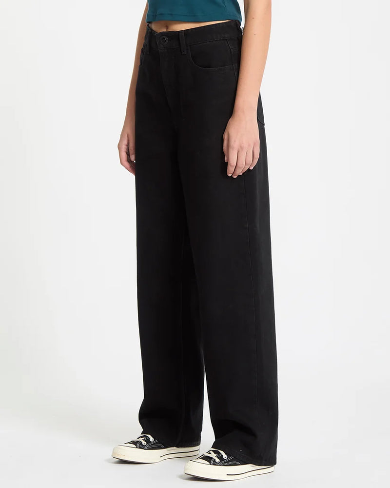 Load image into Gallery viewer, Volcom Women's Weellow II Jeans Black B1912610-BLK
