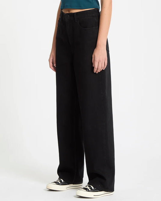 Volcom Women's Weellow II Jeans Black B1912610-BLK