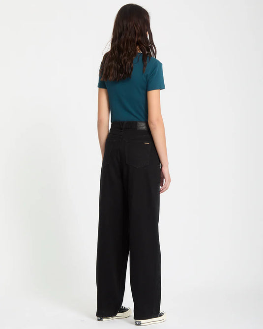 Volcom Women's Weellow II Denim Pants Black B1932505-BLK