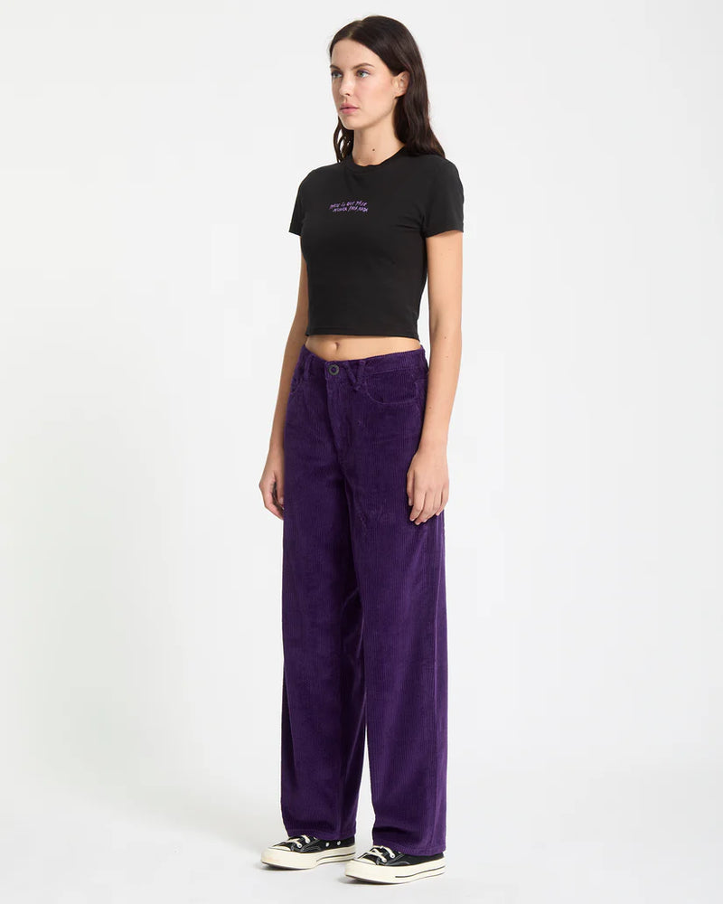 Load image into Gallery viewer, Volcom Women&#39;s Weellow II Corduroy Pants Acai B1932506-ACI

