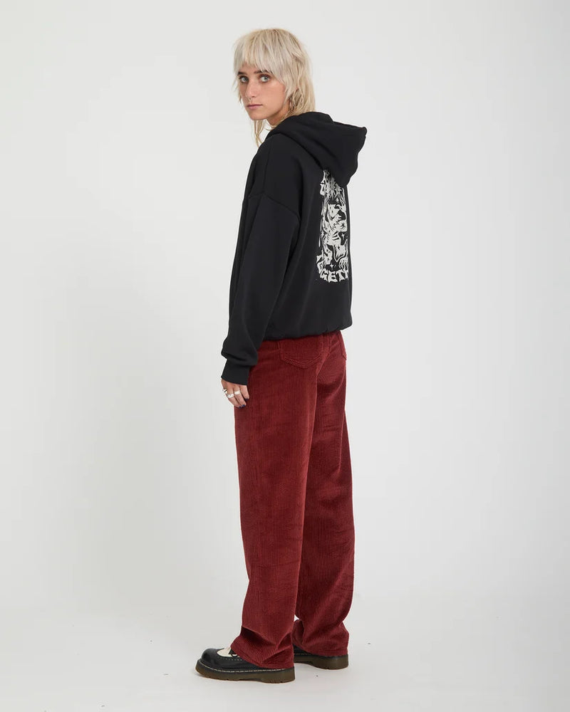 Load image into Gallery viewer, Volcom Women's Weellow II Corduroy Trousers Brick B1932601-BRK
