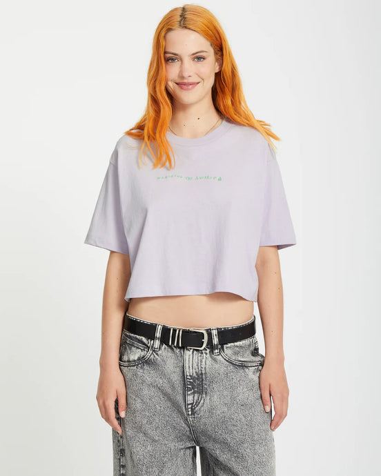 Volcom Women's Drumstone T-Shirt Dusty Lavender B3512504_DLV