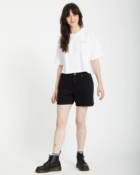Volcom Women's Drumstone T-Shirt White B3512504_WHT