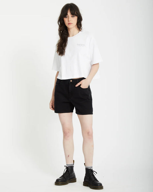 Volcom Women's Drumstone T-Shirt White B3512504_WHT