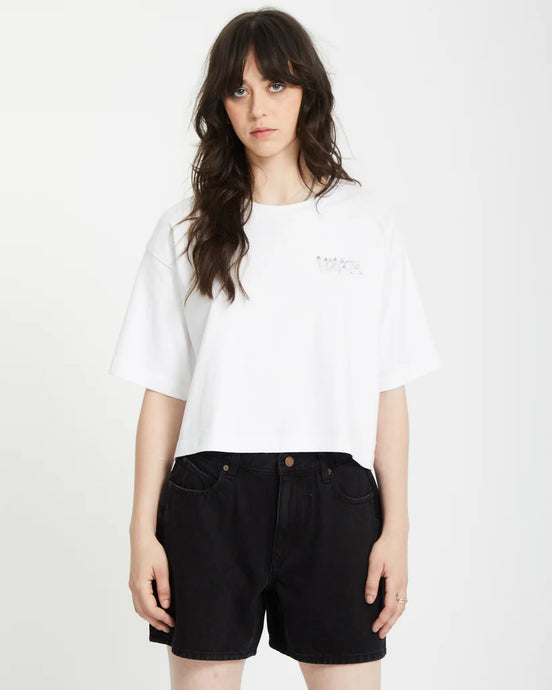 Volcom Women's Drumstone T-Shirt White B3512504_WHT