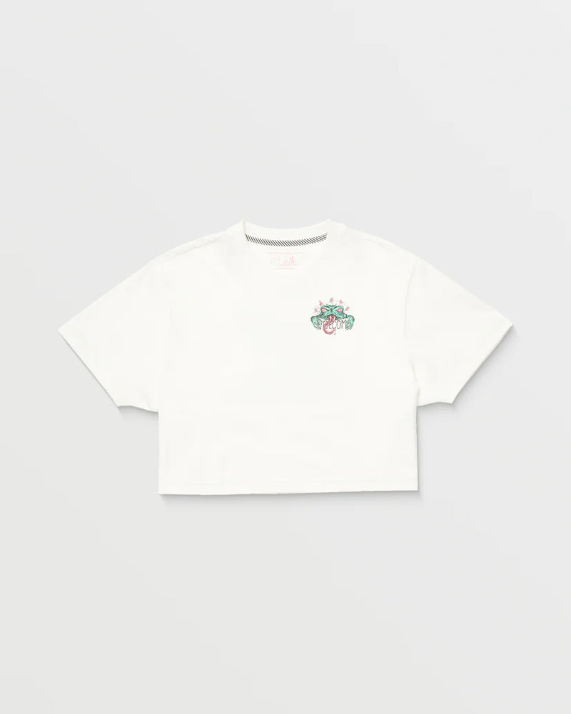 Load image into Gallery viewer, Volcom Women&#39;s Alix 1 T-Shirt Star White B3512505_SWH
