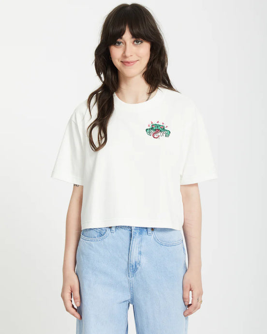 Volcom Women's Alix 1 T-Shirt Star White B3512505_SWH