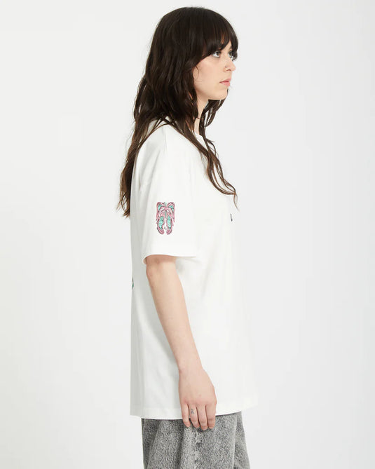 Volcom Women's Alix 3 T-Shirt Star White B3512507_SWH