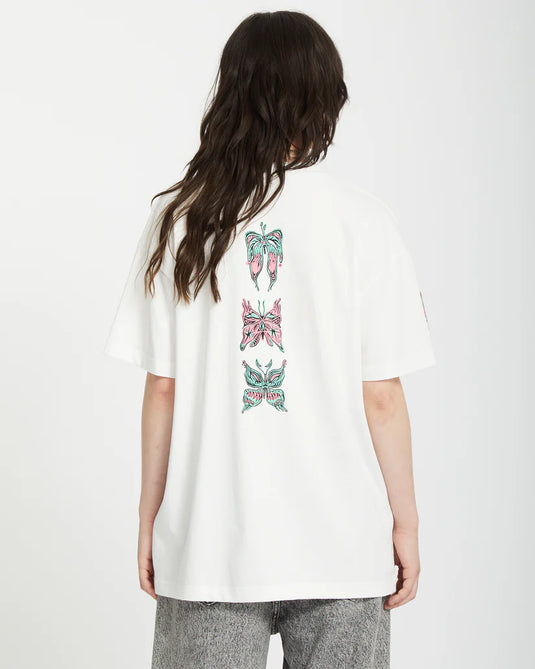 Volcom Women's Alix 3 T-Shirt Star White B3512507_SWH