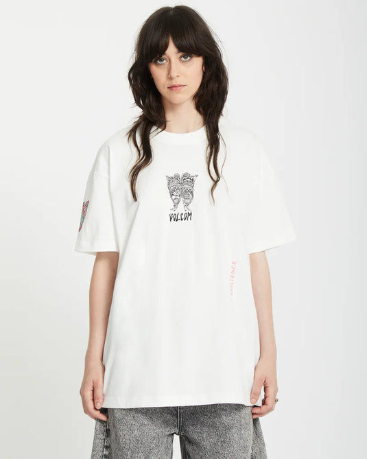 Volcom Women's Alix 3 T-Shirt Star White B3512507_SWH