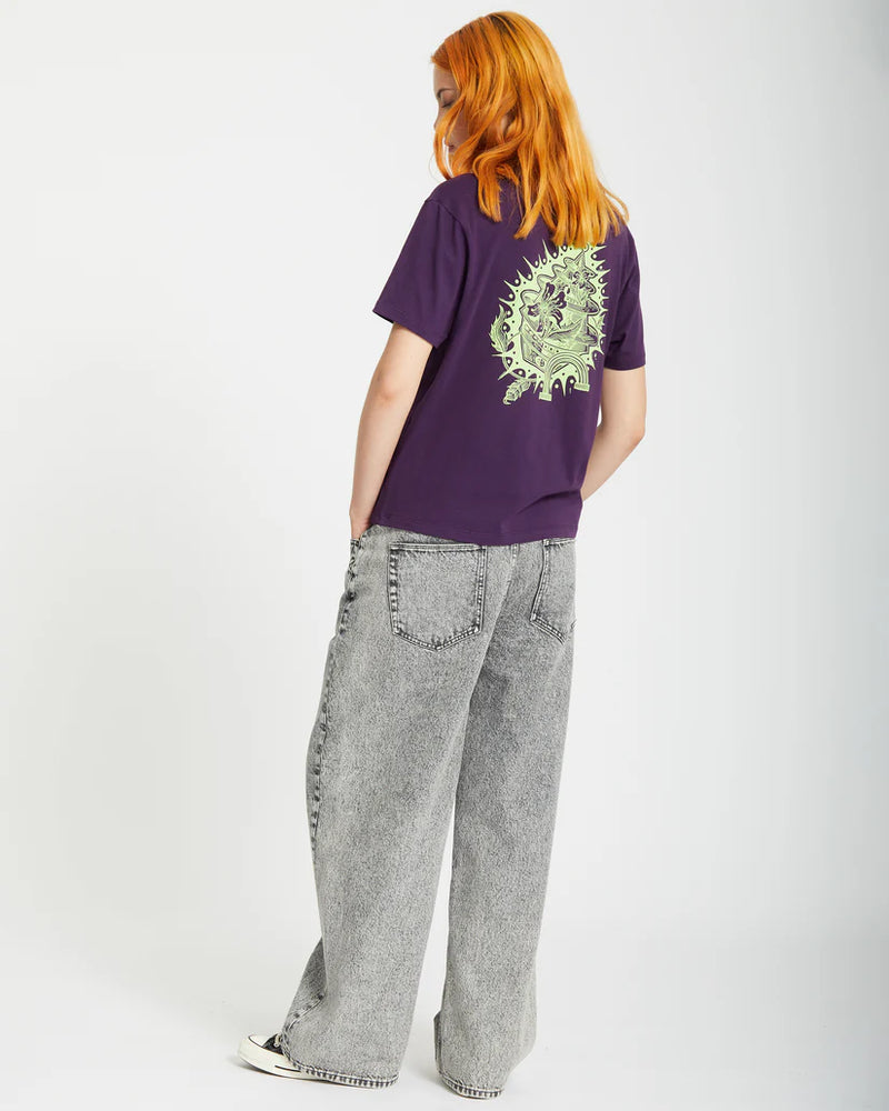 Load image into Gallery viewer, Volcom Women&#39;s Radical Daze Up T-Shirt Grape Royale B3512514_GPR
