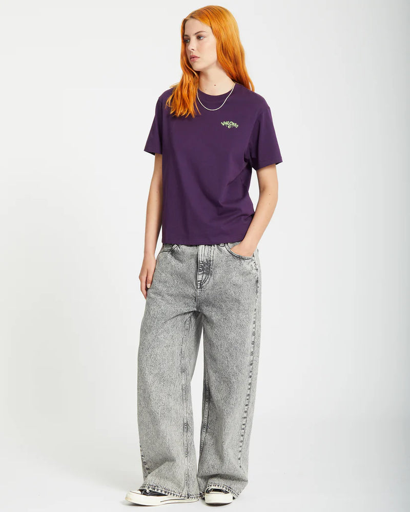 Load image into Gallery viewer, Volcom Women&#39;s Radical Daze Up T-Shirt Grape Royale B3512514_GPR
