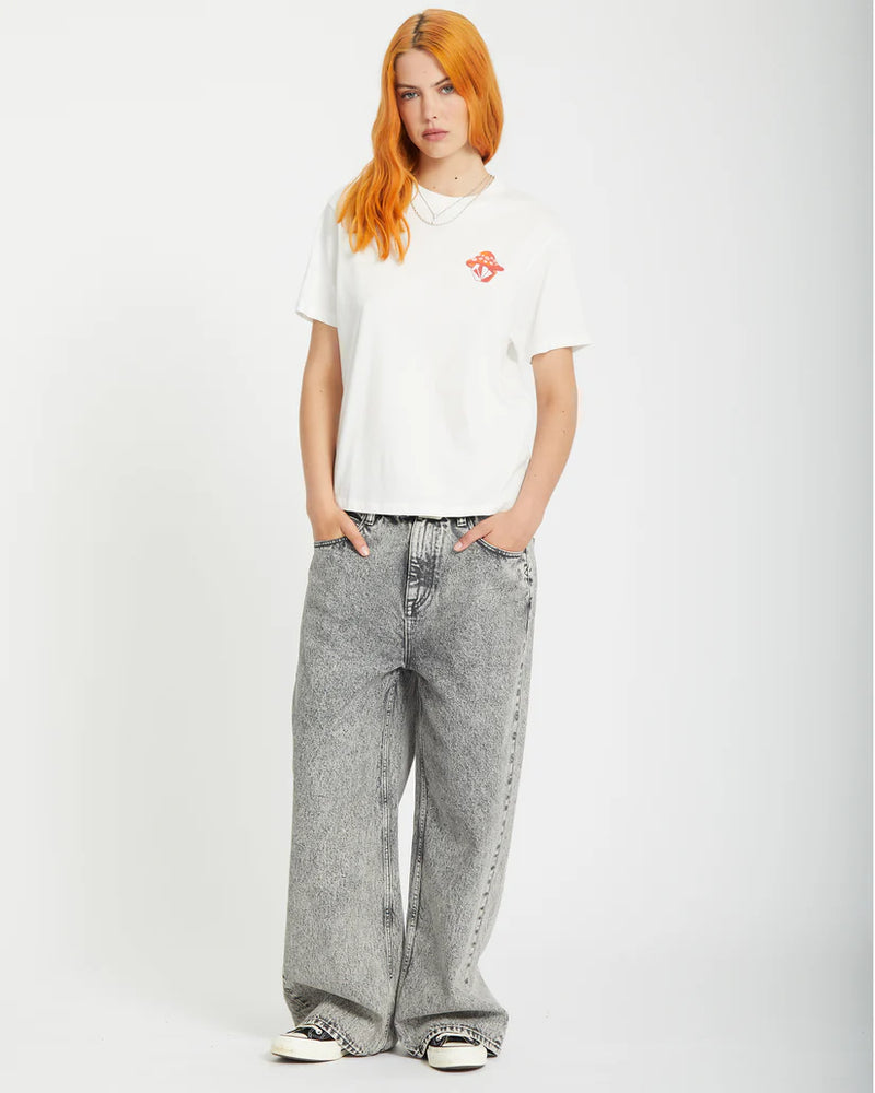 Load image into Gallery viewer, Volcom Women&#39;s Radical Daze Up T-Shirt Star White B3512514_SWH
