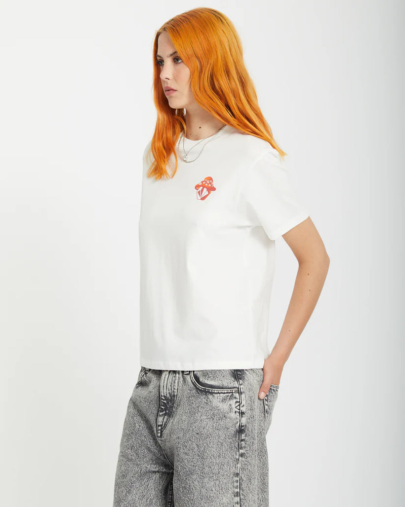 Load image into Gallery viewer, Volcom Women&#39;s Radical Daze Up T-Shirt Star White B3512514_SWH
