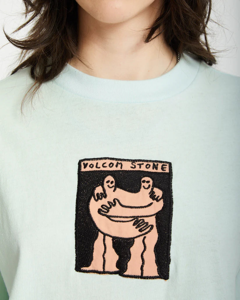 Load image into Gallery viewer, Volcom Women&#39;s Downtown T-Shirt Cloud Blue B3512516_CLB
