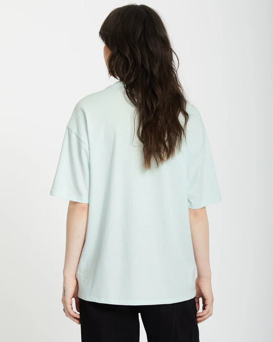 Volcom Women's Downtown T-Shirt Cloud Blue B3512516_CLB