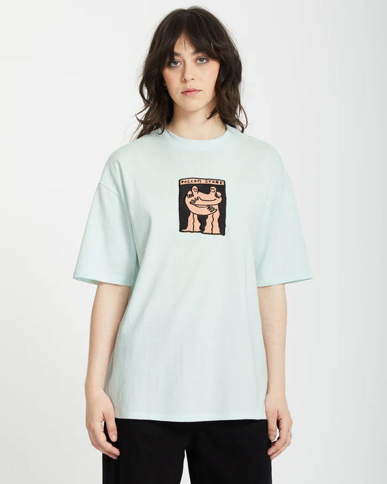 Volcom Women's Downtown T-Shirt Cloud Blue B3512516_CLB