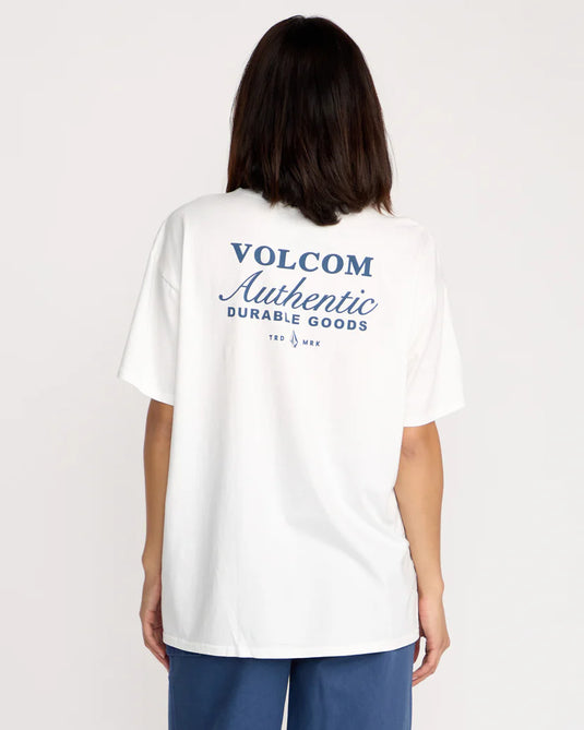 Volcom Womens' Stones Throw T-Shirt Star White B3532502_SWH