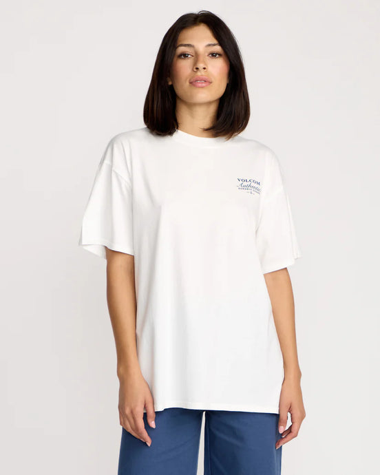 Volcom Womens' Stones Throw T-Shirt Star White B3532502_SWH