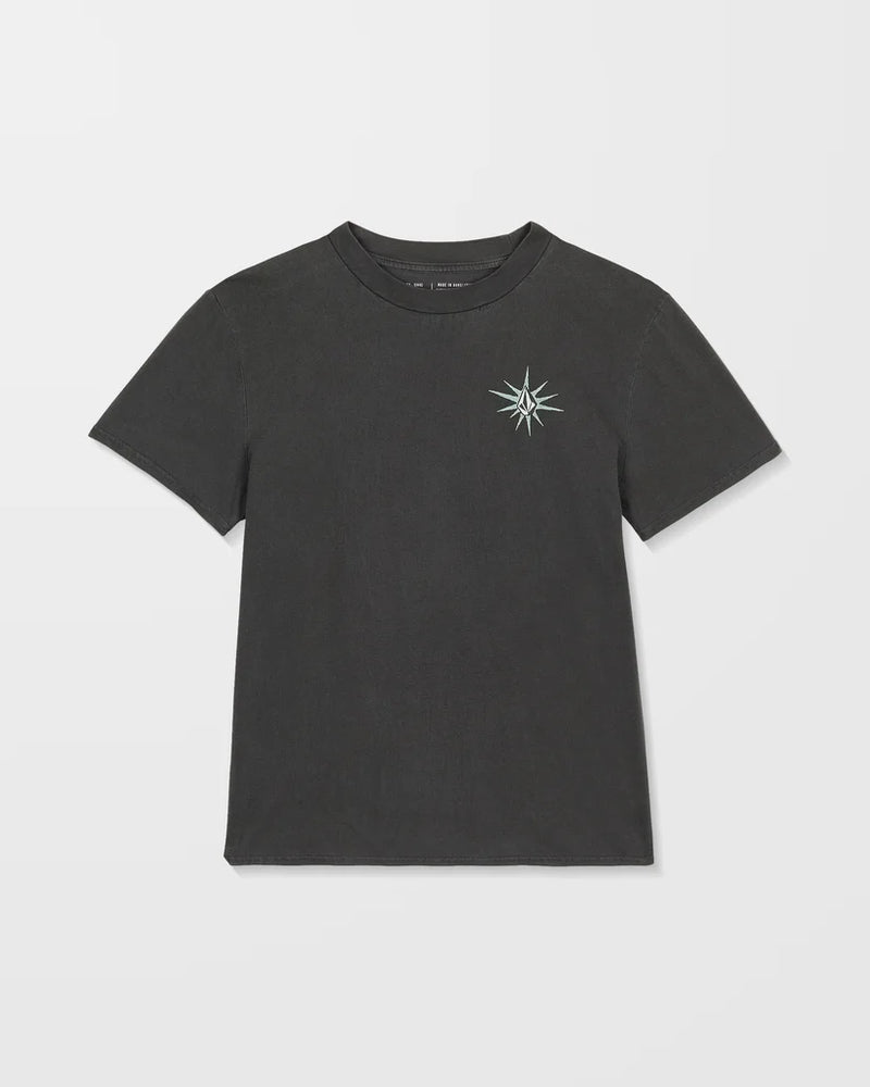 Load image into Gallery viewer, Volcom Womens' Lock It Up T-Shirt Vintage Black B3532504_VBK
