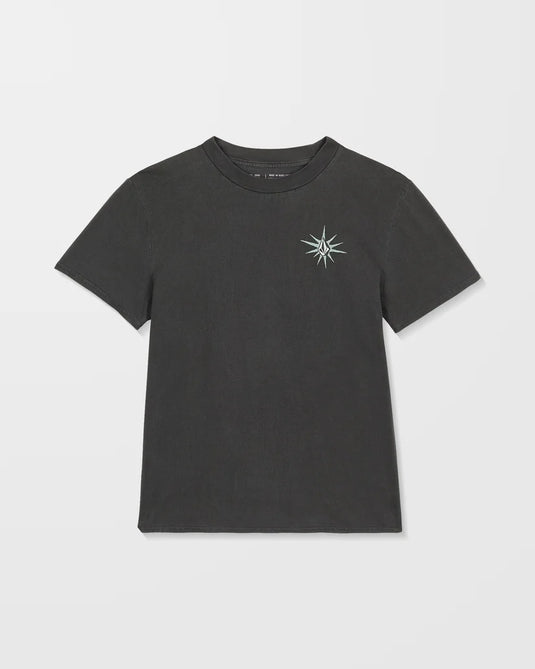 Volcom Womens' Lock It Up T-Shirt Vintage Black B3532504_VBK