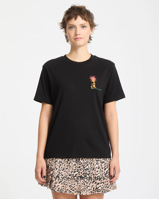 Volcom Women's Radical Daze Up T-Shirt Black B3532508-BLK