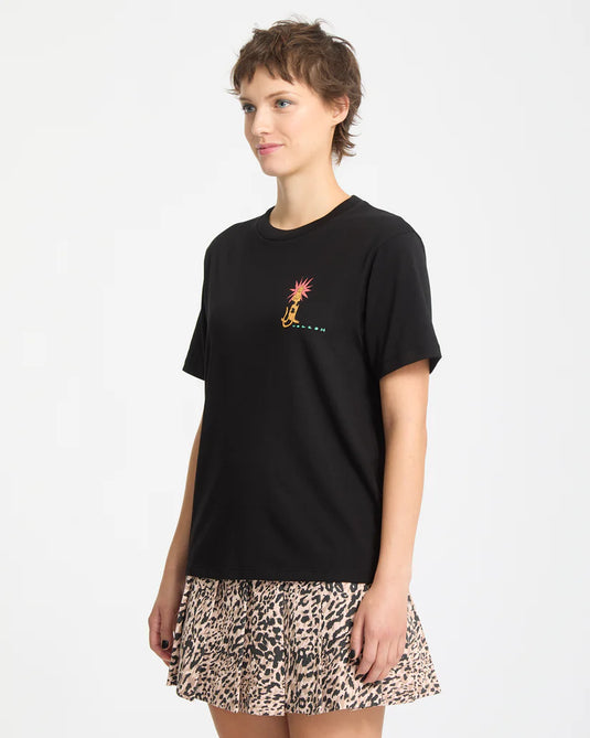 Volcom Women's Radical Daze Up T-Shirt Black B3532508-BLK