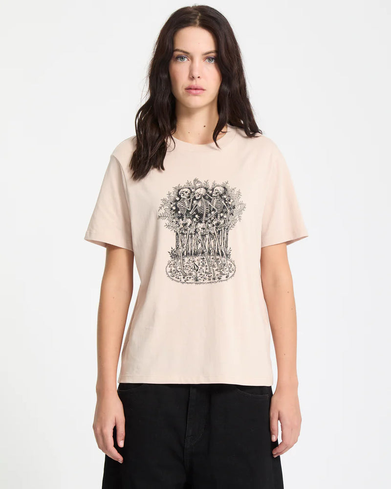 Load image into Gallery viewer, Volcom Women&#39;s Radical Daze Up T-Shirt Khakiest B3532508-KST
