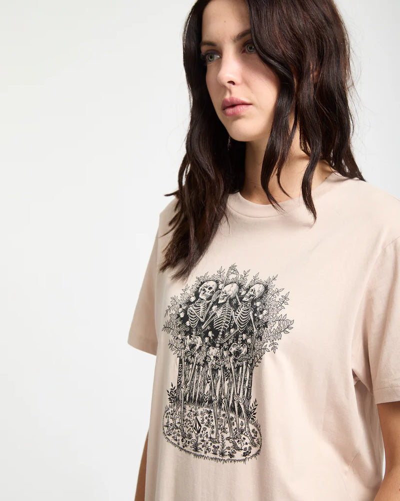 Load image into Gallery viewer, Volcom Women&#39;s Radical Daze Up T-Shirt Khakiest B3532508-KST
