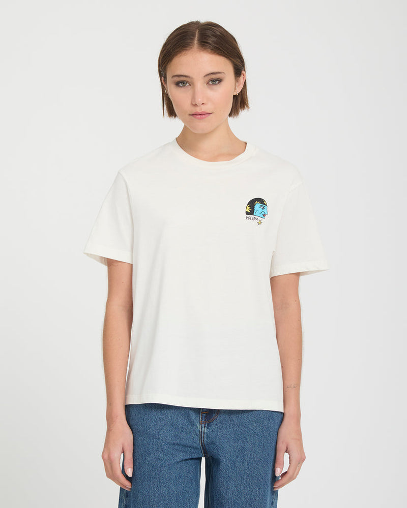 Load image into Gallery viewer, Volcom Women's Radical Daze Up T-Shirt Off White B3532603-OFW
