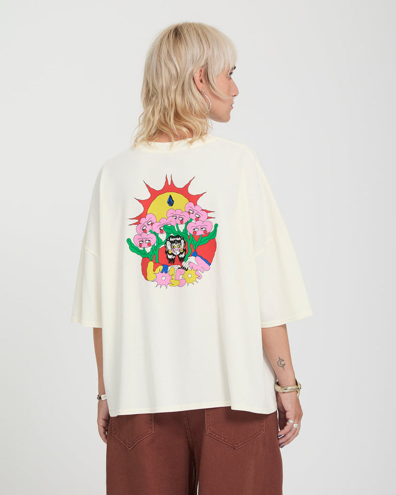 Load image into Gallery viewer, Volcom Women's Voltrip T-Shirt Off White B3532605-OFW

